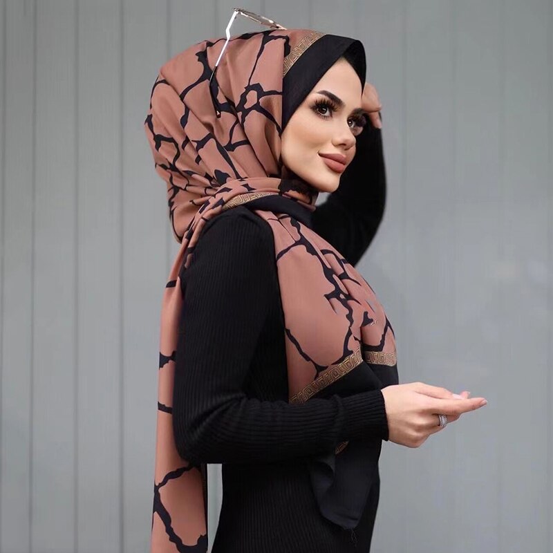 Women's Arabian Acetate Quick-Dry Head Wrap Casual Wear Hijabs