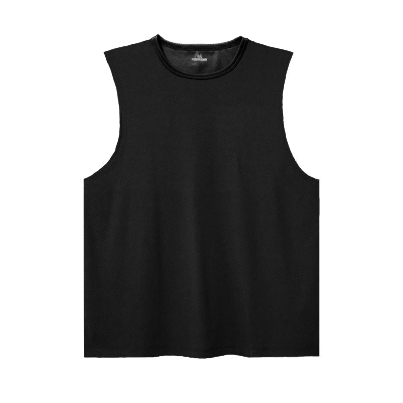 Men's Spandex Sleeveless Pullover Closure Sportswear T-Shirt