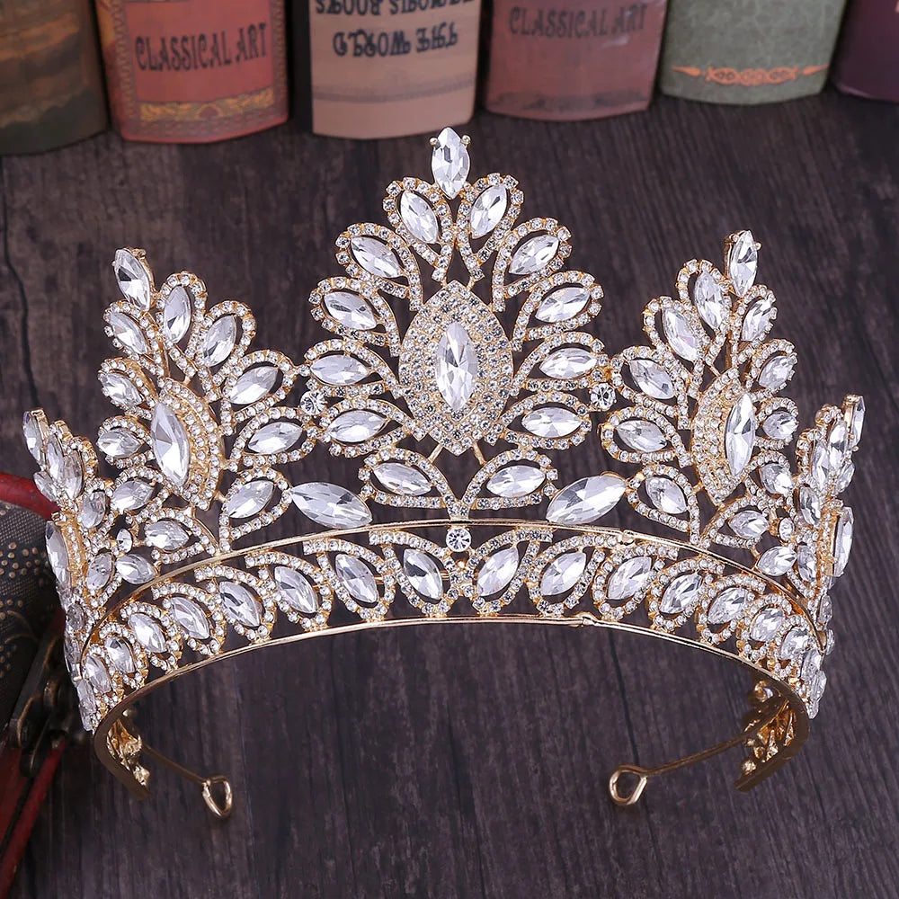 Women's Zinc Alloy Water Drop Pattern Tiaras Bridal Classic Crown