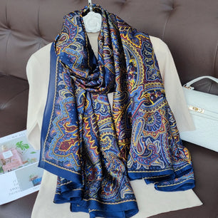 Women's Polyester Neck Wrap Printed Pattern Trendy Beach Scarves