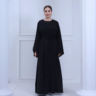 Women's Arabian Polyester Full Sleeve Plain Pattern Elegant Abaya