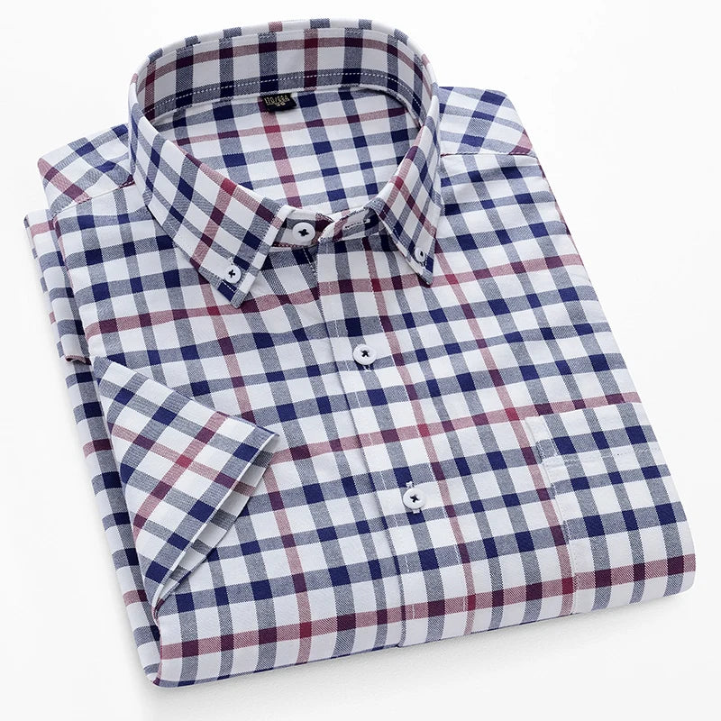 Men's Cotton Turn-Down Collar Single Breasted Casual Wear Shirt