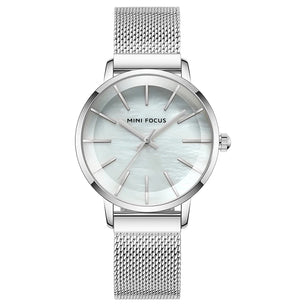 Women's Stainless Steel  Folding Clasp Waterproof Luxury Watch