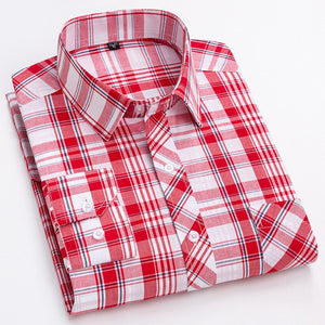 Men's Cotton Turn-Down Collar Single Breasted Formal Wear Shirt