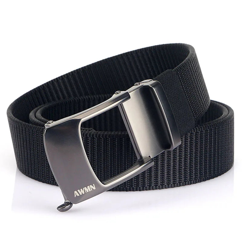 Men's Canvas Automatic Buckle Solid Pattern Casual Wear Belts