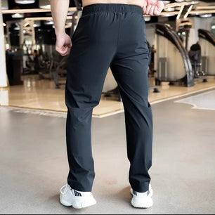 Men's Nylon Elastic Closure Breathable Fitness Gymwear Trousers