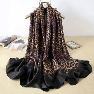 Women's Silk Neck Wrap Printed Pattern Trendy Beach Scarves