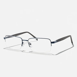 Men's Titanium Alloy Frame Half-Rim Square Shaped Trendy Glasses