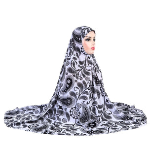 Women's Arabian Polyester Head Wrap Printed Pattern Casual Hijabs