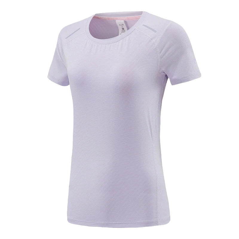 Women's Polyester O-Neck Short Sleeve Breathable Yoga Workout Top