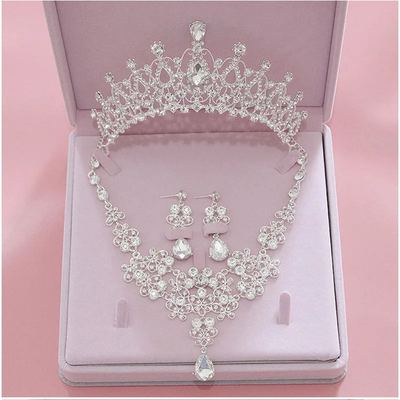 Women's Zinc Alloy Geometric Bridal Wedding Crown Jewelry Sets