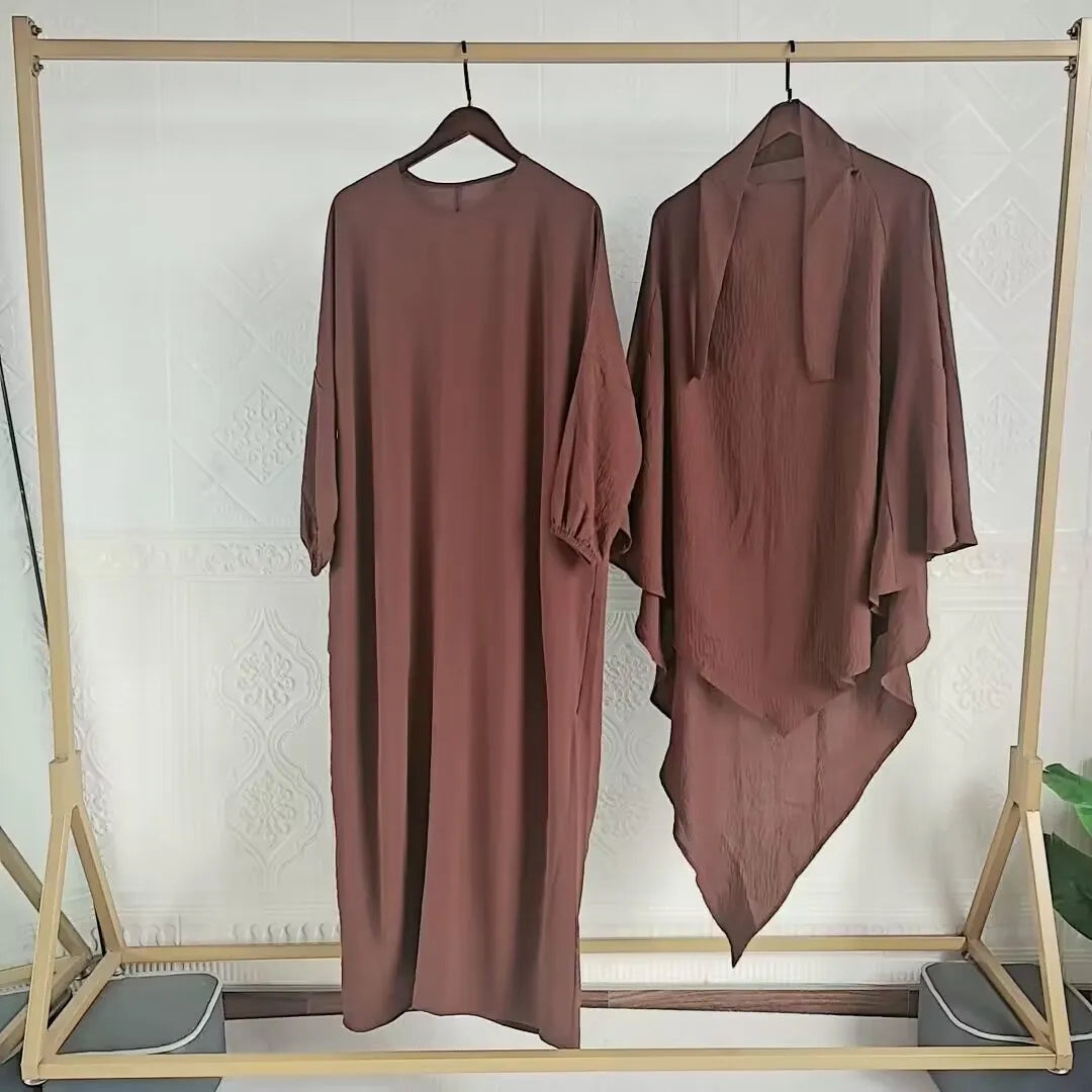 Women's Arabian Polyester Full Sleeve Solid Pattern Casual Abaya