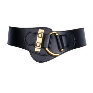 Women's Split Leather Buckle Closure Solid Pattern Vintage Belts
