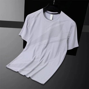 Men's Polyester Short Sleeve Pullover Closure Sportswear T-Shirt