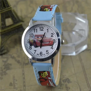 Kid's Boys Alloy Case Buckle Clasp Cartoon Pattern Wrist Watch