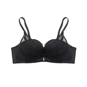 Women's Polyester Non-Convertible Straps Back Closure Push Up Bra