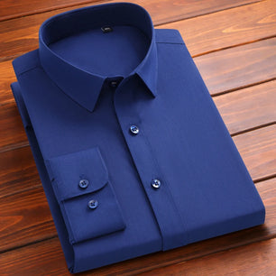 Men's Polyester Turn-Down Collar Full Sleeve Single Breasted Shirt