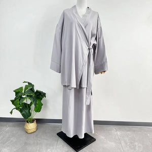 Women's Arabian Polyester Full Sleeve Solid Pattern Casual Abaya