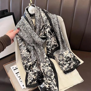 Women's Polyester Neck Wrap Printed Pattern Trendy Beach Scarves