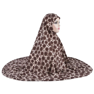 Women's Arabian Polyester Head Wrap Printed Pattern Casual Hijabs