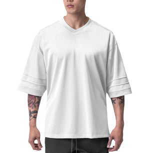 Men's Polyester Short Sleeve Pullover Closure Sportswear T-Shirt