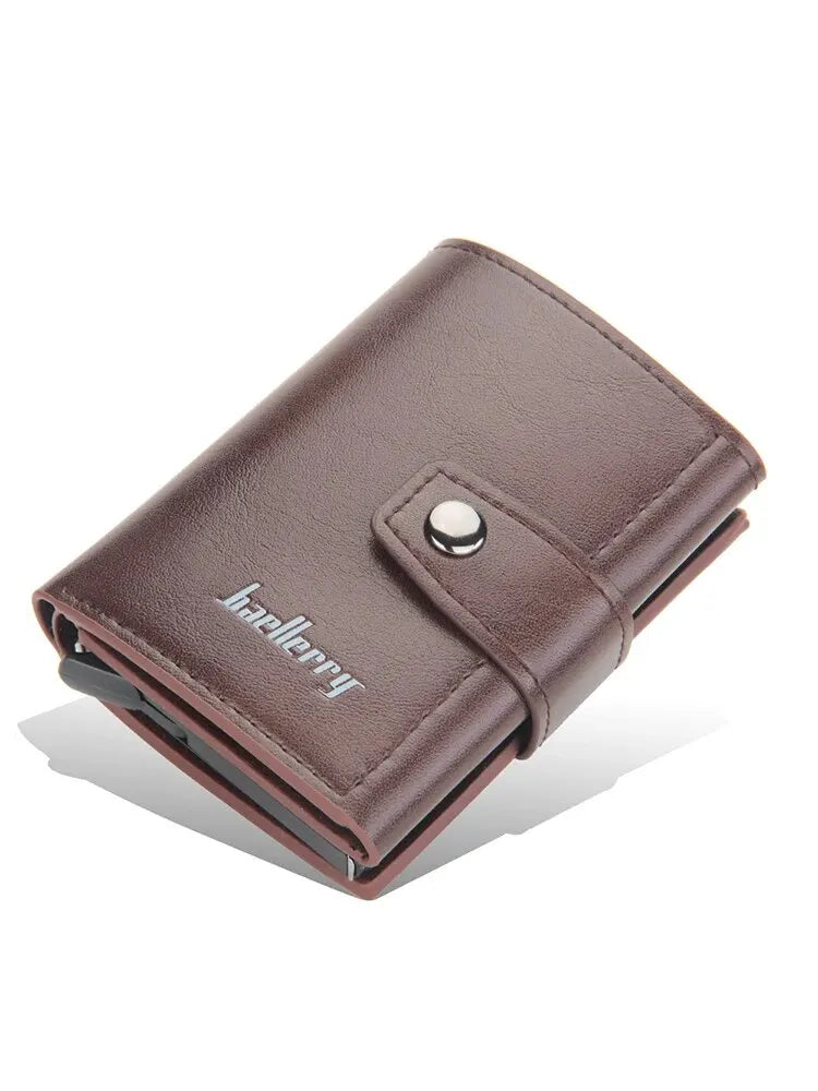 Men's PU Leather Letter Pattern Card Holder Trendy Wallets