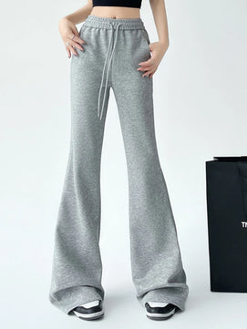 Women's Polyester Elastic Closure High Waist Casual Wear Trousers