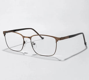 Men's Titanium Alloy Frame Full-Rim Square Shaped Trendy Glasses