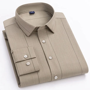 Men's Polyester Turn-Down Collar Full Sleeve Single Breasted Shirt