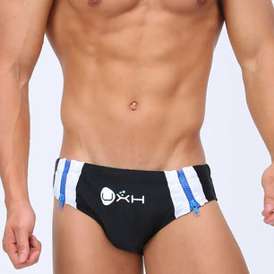 Men's Polyester Drawstring Closure Printed Boxer Swimwear Shorts