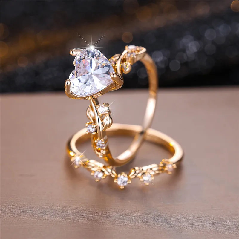 Women's Cubic Zirconia Geometric Shape Prong Setting Trendy Ring