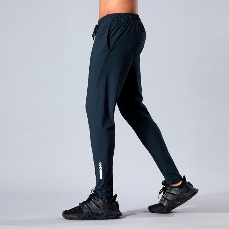 Men's Spandex Drawstring Closure Quick-Drying Gymwear Trousers