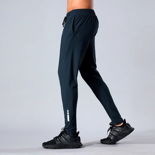 Men's Spandex Drawstring Closure Quick-Drying Gymwear Trousers