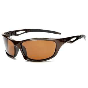 Men's Polycarbonate Frame Polarized Rectangle Shaped Sunglasses