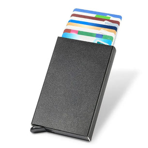 Men's Metallic Solid Pattern Minimalist Card Holder Trendy Wallets