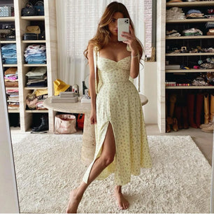 Women's Polyester Sleeveless Floral Pattern Casual Wear Dress