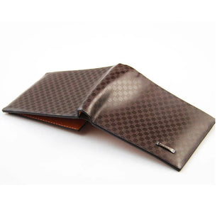 Men's PU Leather Patchwork Pattern Card Holder Trendy Wallets