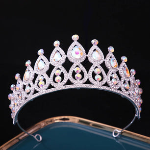 Women's Crystal Zinc Alloy Water Drop Pattern Wedding Crown