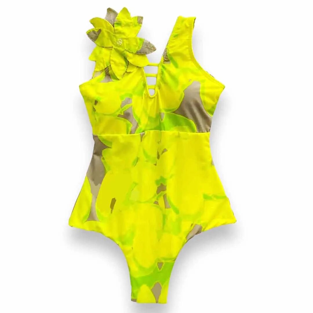 Women's Spandex Printed Pattern Quick-Dry One-Piece Swimwear