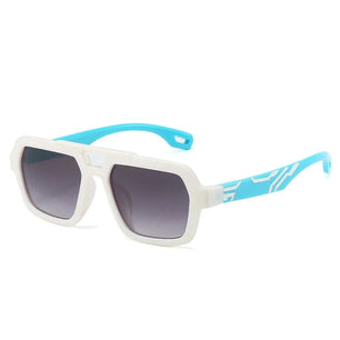 Kid's Plastic Frame Lens Polarized Square Shaped UV400 Sunglasses