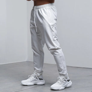 Men's Polyester Drawstring Closure Fitness Sportswear Trousers