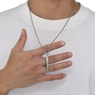 Men's Stainless Steel Link Chain Letter Pattern Elegant Necklace