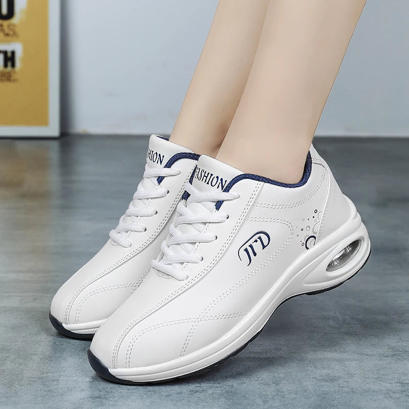 Women's Cotton Lace-Up Closure Sports Wear Running Sneakers