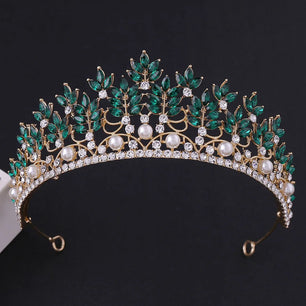 Women's Zinc Alloy Plant Pattern Tiaras Bridal Classic Crown