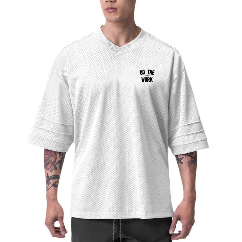 Men's Polyester Short Sleeve Pullover Closure Sportswear T-Shirt