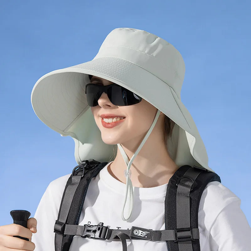 Women's Polyester Solid Pattern Sun Protection Breathable Hat