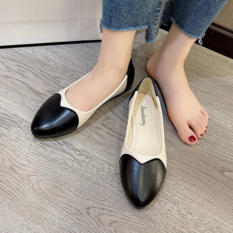 Women's Microfiber Pointed Toe Slip-On Closure Casual Shoes