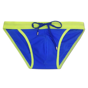 Men's Polyester Drawstring Closure Mixed Colors Bathing Brief