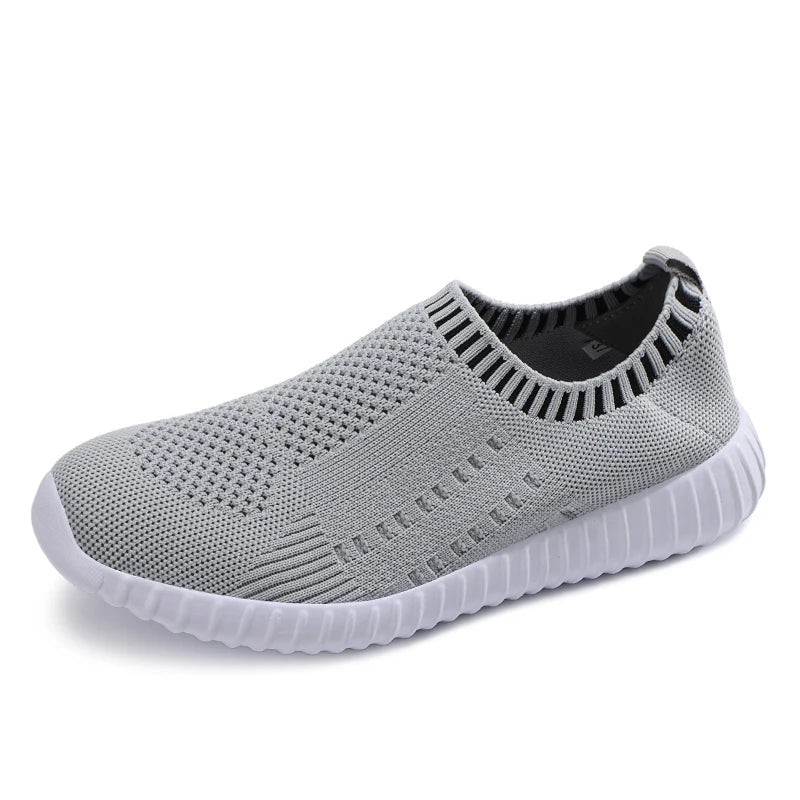 Women's Mesh Round Toe Lace-Up Closure Breathable Casual Shoes