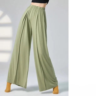 Women's Polyester Elastic Closure High Waist Casual Wear Trousers